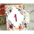 thumbnail image 1 of Darling Souvenir Double Sided Print Diamond Floral Table Numbers Calligraphy Elegent Table Cards Decor-5" x 7" (1 to 20), 1 of 4