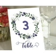 thumbnail image 1 of Darling Souvenir Double Sided Print Elegent Floral Wreath Table Numbers Decorative Table Top Cards DIY-4" x 6" (1 to 12), 1 of 4