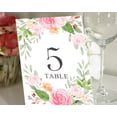 thumbnail image 1 of Darling Souvenir Double Sided Print Floral & Leaf Table Numbers Wedding Reception Decorative Table Cards-4" x 6" (1 to 30), 1 of 4
