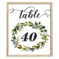 thumbnail image 1 of Darling Souvenir Double Sided Print Rustic Leaf Table Numbers Decorative Wedding Reception Table Top Cards-4" x 6" (1 to 40), 1 of 4