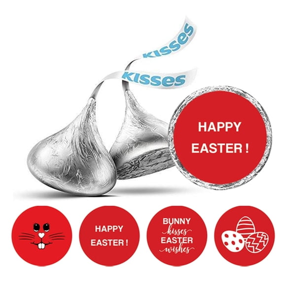 Darling Souvenir Easter Theme Stickers ForChocolateChocolate Labels 190 Pcs DIY-Red