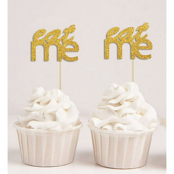 Darling Souvenir, Eat Me Wedding Cupcake Toppers , Baby Shower Party Dessert Decorations Picks - Pack Of 20