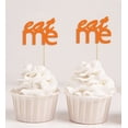thumbnail image 1 of Darling Souvenir, Eat Me Wedding Cupcake Toppers , Baby Shower Party Dessert Decorations Picks - Pack Of 20, 1 of 1