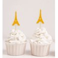 thumbnail image 1 of Darling Souvenir, Eiffel Tower Cupcake Toppers, Wedding Party Dessert Decorations - Pack Of 20, 1 of 3