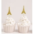 thumbnail image 1 of Darling Souvenir, Eiffel Tower Cupcake Toppers, Wedding Party Dessert Decorations - Pack Of 40, 1 of 6
