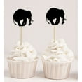 thumbnail image 1 of Darling Souvenir, Elephant Shape Cupcake Toppers, Birthday Party/ Baby Shower Dessert Decorations - Pack Of 20, 1 of 3
