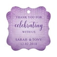 thumbnail image 1 of Darling Souvenir Fancy Frame Custom Paper Tags Thank You For Celebrating With Us Wedding Favor Gift Hang Tags-Stary Mauve Purple-50 Tags, 1 of 1