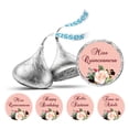 thumbnail image 1 of Darling Souvenir Floral Quinceanera Stickers chocolate Candy Labels 190 Pcs DIY-Pink Salmon, 1 of 2