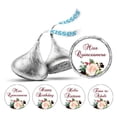 thumbnail image 1 of Darling Souvenir Floral Quinceanera Stickers chocolate Candy Labels 190 Pcs DIY-White, 1 of 2
