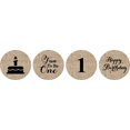 thumbnail image 1 of Darling Souvenir Fun to Be One Birthday Theme Stickers Labels 190 Pcs Party Favor-Brown, 1 of 1