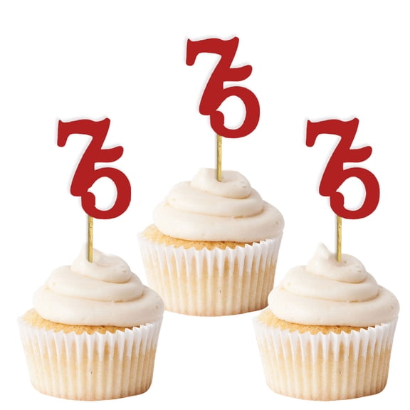 Darling Souvenir, Glitter Custom Day Number Cupcake Toppers, Birthday/ Retirement Party Dessert Decorations - Pack Of 20