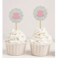 thumbnail image 1 of Darling Souvenir, Glitter Hat shape Cupcake Toppers, Wedding - Baby Shower Party Dessert Decorations - Pack Of 20, 1 of 3