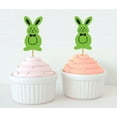 thumbnail image 1 of Darling Souvenir, Green Easter Bunny Rabbit Cupcake Toppers Dessert Decoration Cupcake Toppers - Pack Of 20, 1 of 1