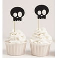thumbnail image 1 of Darling Souvenir, Halloween Skull Cupcake Topper, Party Dessert Decorations - Pack Of 40, 1 of 1