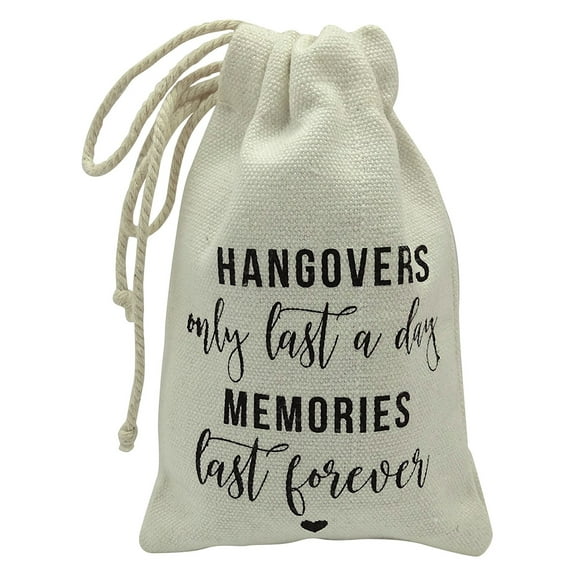 Darling Souvenir Hangover Recovery Kit Wedding Party Favor Bags Hangover Only Last a Day, Memories Last Forever First Aid Kit Bag 4 x 6 Inch, 10 Pcs