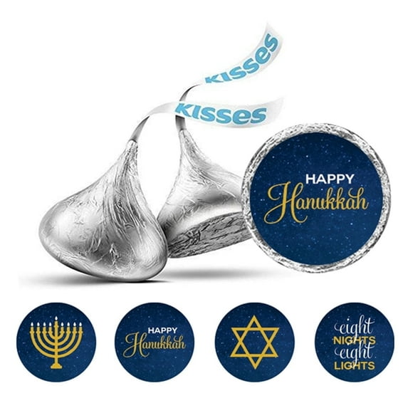 Darling Souvenir Hanukkah Jewish Stickers for Candy Chocolate Labels 190 Pcs DIY- & Blue & Goldenrod