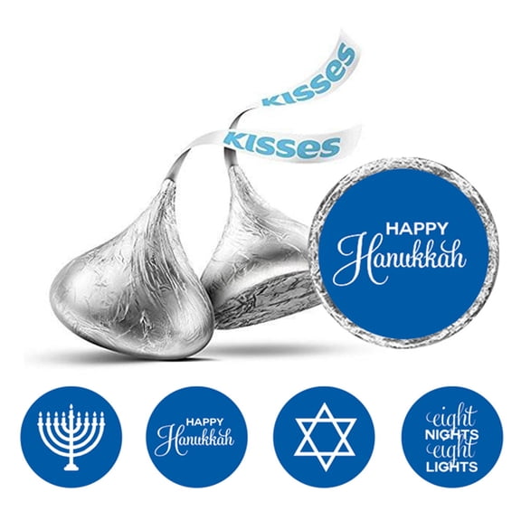 Darling Souvenir Hanukkah Jewish Stickers for Candy Chocolate Labels 190 Pcs DIY-Blue