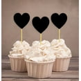 thumbnail image 1 of Darling Souvenir, Heart Cupcake Toppers, Wedding - Birthday Party Dessert Decorations - Pack Of 20, 1 of 3