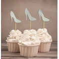 thumbnail image 1 of Darling Souvenir, High Heel Bridal Shower Cupcake Toppers, Wedding Birthday Party Dessert Decorations - Pack Of 20, 1 of 3