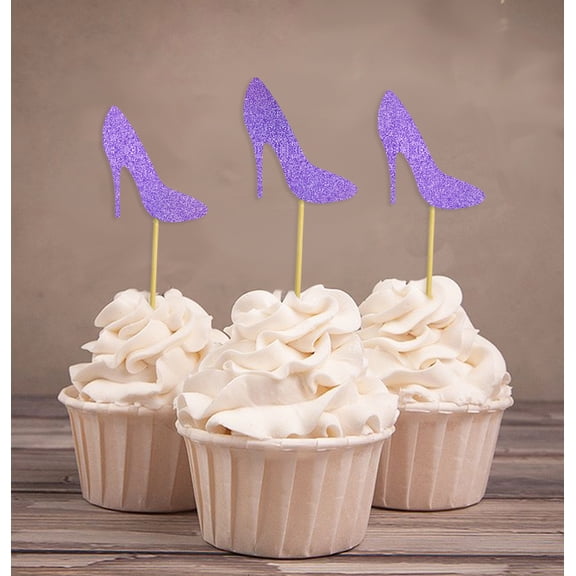 Darling Souvenir, High Heel Bridal Shower Cupcake Toppers, Wedding Birthday Party Dessert Decorations - Pack Of 40