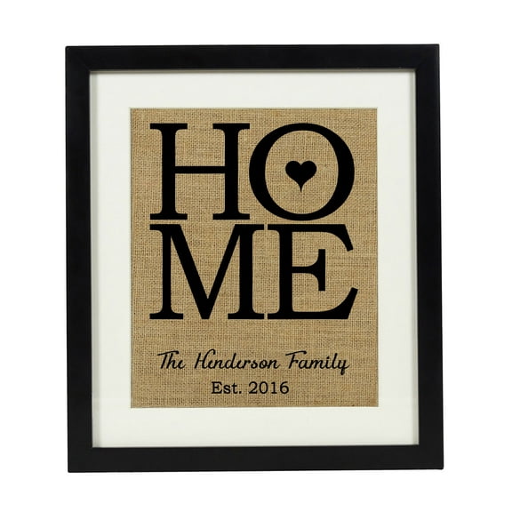 Darling Souvenir Home Address Sign Burlap Print Wall Decor Homeowner Personalized Housewarming Gift-Burlap Print Only(8 x 10 Inches)