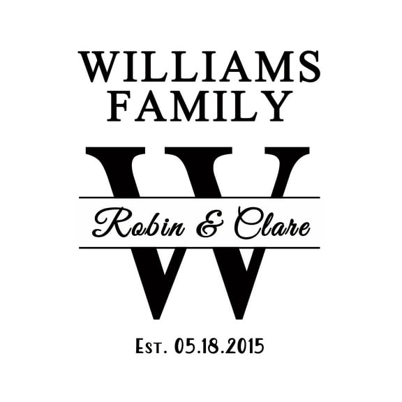 Darling Souvenir Homeowner Initial Monogram Burlap Print Wall Decor Personalized Housewarming Gift-Burlap Print Only(8 x 10 Inches)