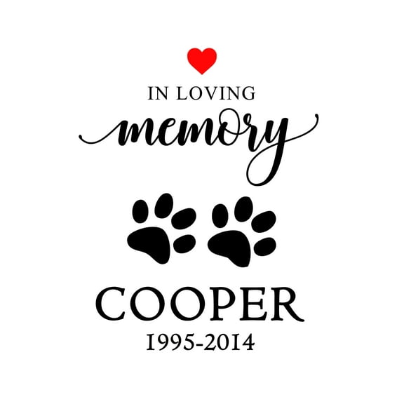 Darling Souvenir In Loving Memory Burlap Print Wall Decor Dog Paw Personalized Pet Loss Memorial Gift-Burlap Print Only(8 x 10 Inches)