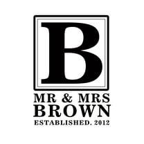 Darling Souvenir Initial Monogram Burlap Print Wall Decor Mr & Mrs Personalized Anniversary Gift-Burlap Print Only(8 x 10 Inches)