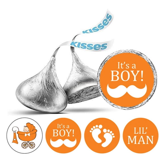 Darling Souvenir It's A Boy Stickers Candy Chocolate Labels 190 Pcs Party Fabor-Burgundy