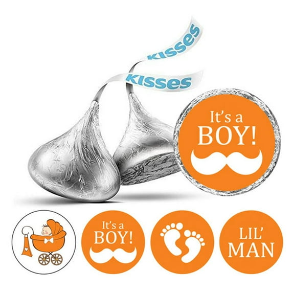 Darling Souvenir It's A Boy Stickers Candy Chocolate Labels 190 Pcs Party Fabor-Burgundy