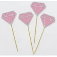 thumbnail image 1 of Darling Souvenir, Its a Girl Pink Diamond Glitter Cupcake Toppers, Baby Shower Decoration - Pack Of 40, 1 of 2