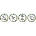 thumbnail image 1 of Darling Souvenir Leaf Border Wedding Party Theme Stickers chocolate Labels 190 Pcs-White, 1 of 1