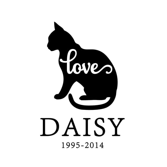 Darling Souvenir Love Burlap Print Wall Decor Cat Memorial Personalized Pet Loss Sympathy Gift-Burlap Print Only(8 x 10 Inches)