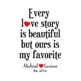 thumbnail image 1 of Darling Souvenir Love Quotes Burlap Print Wall Decor Couples Personalized Anniversary Gift-Burlap Print Only(8 x 10 Inches), 1 of 1