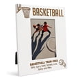 thumbnail image 1 of Darling Souvenir MADE WITH LOVEPersonalized WoodEngraved Picture Frame, Table Top WhitePhotoFrame (Basketball) Customizable Quote - 5x7 Inches Vertical, 1 of 8