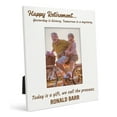 thumbnail image 1 of Darling Souvenir MADE WITH LOVEPersonalized WoodEngraved Retirement Picture Frame, Table Top WhitePhotoFrame (Happy Retirement) Customizable Quote - 4x6 Inches Vertical, 1 of 8