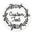 thumbnail image 1 of Darling Souvenir MADE WITH LOVE Black Floral Wreath - 2" CustomStickersPremium 80 Self-AdhesiveRoundLabels, Personalized Wedding Party FavorStickers/RoundEnvelope Seal, 1 of 7