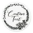 thumbnail image 1 of Darling Souvenir MADE WITH LOVE Black Floral Wreath - 2" CustomStickersPremium 80 Self-AdhesiveRoundLabels, Personalized Wedding Party FavorStickers/RoundEnvelope Seal, 1 of 7