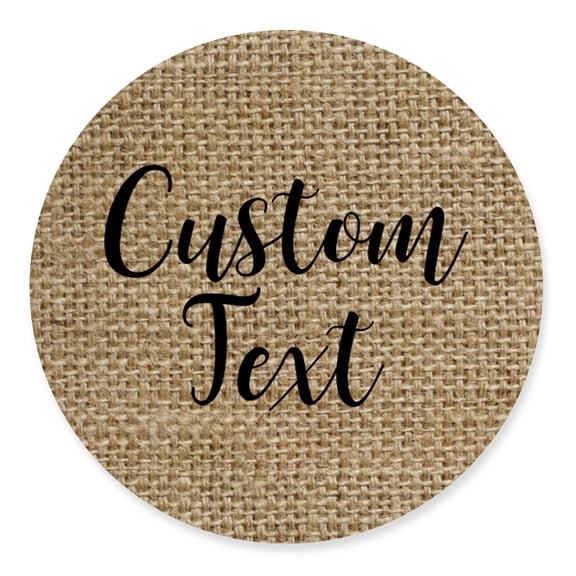 Darling Souvenir MADE WITH LOVE BurlapTheme - 2" CustomStickersPremium 80 Self-AdhesiveRoundLabels, Personalized Wedding Party FavorStickers/RoundEnvelope Seal
