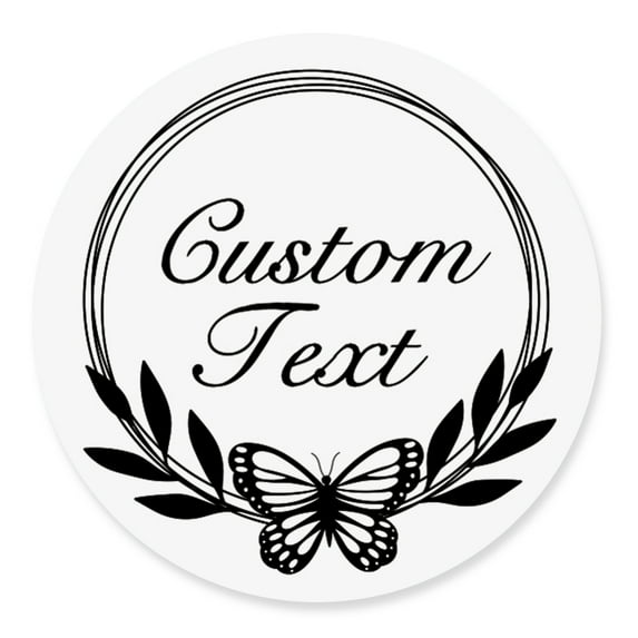Darling Souvenir MADE WITH LOVE ButterflyTheme - 2" CustomStickersPremium 80 Self-AdhesiveRoundLabels, Personalized Wedding Party FavorStickers/RoundEnvelope Seal