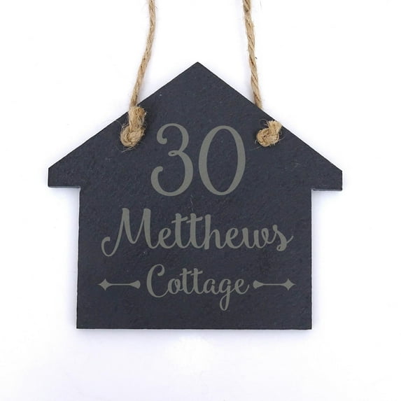 Darling Souvenir MADE WITH LOVE Custom Home Owner Engraved Slate Christmas Ornament With String Personalized Housewarming Gift