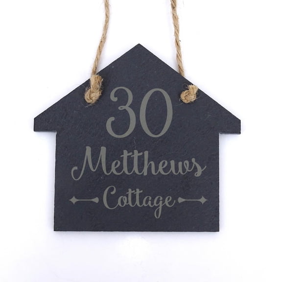 Darling Souvenir MADE WITH LOVE Custom Home Owner Engraved Slate Christmas Ornament With String Personalized Housewarming Gift
