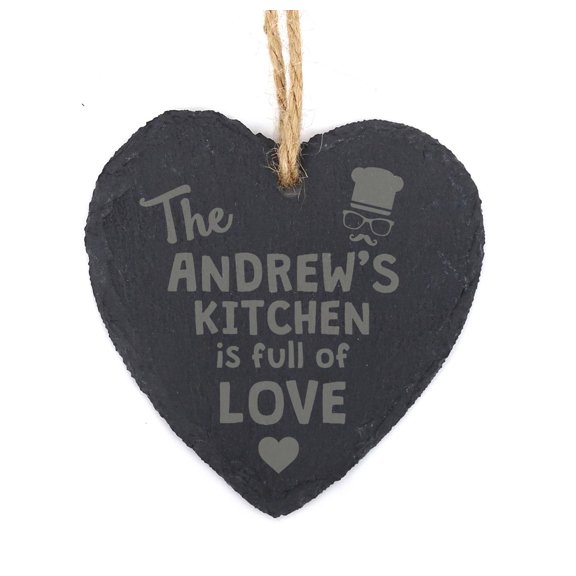Darling Souvenir MADE WITH LOVE Custom Text Slate Engraved Christmas Tree Ornament With String Personalized Family Gift