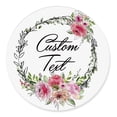 thumbnail image 1 of Darling Souvenir MADE WITH LOVE Floral Wreath - 2" CustomStickersPremium 80 Self-AdhesiveRoundLabels, Personalized Wedding Party FavorStickers/RoundEnvelope Seal, 1 of 7