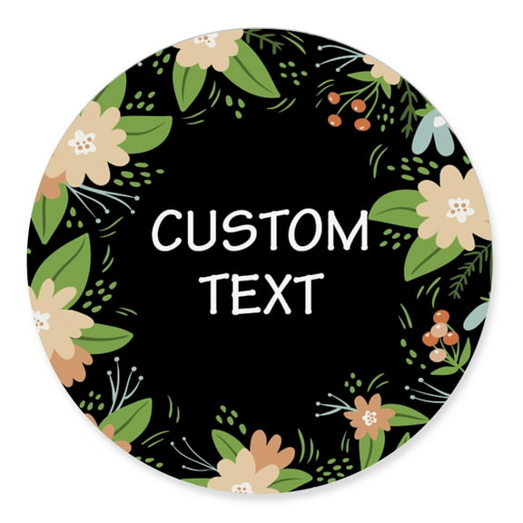 Darling Souvenir MADE WITH LOVE FloralTheme - 2" CustomStickersPremium 80 Self-AdhesiveRoundLabels, Personalized Wedding Party FavorStickers/RoundEnvelope Seal