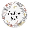 thumbnail image 1 of Darling Souvenir MADE WITH LOVE FloralTheme - 2" CustomStickersPremium 80 Self-AdhesiveRoundLabels, Personalized Wedding Party FavorStickers/RoundEnvelope Seal, 1 of 1