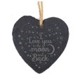 thumbnail image 1 of Darling Souvenir MADE WITH LOVE I Love To The Moon And Back Engraved Heart Slate Hanging Christmas Tree Ornament With String Personalized Gift., 1 of 4