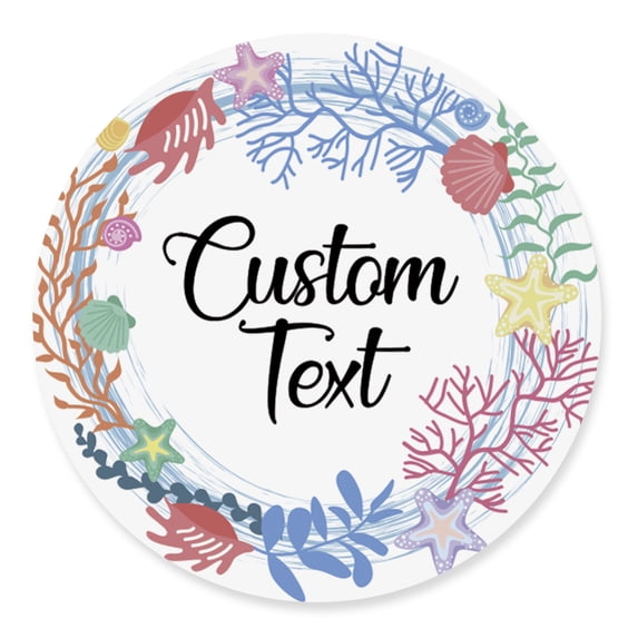 Darling Souvenir MADE WITH LOVE Mediterranean WreatchTheme - 2" CustomStickersPremium 80 Self-AdhesiveRoundLabels, Personalized Wedding Party FavorStickers/RoundEnvelope Seal