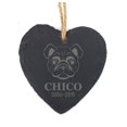 thumbnail image 1 of Darling Souvenir MADE WITH LOVE Personalized Chico Dog Engraved Pet Memorial Hanging Slate Christmas Tree Heart Ornament Custom Gift, 1 of 4