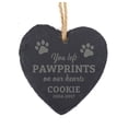 thumbnail image 1 of Darling Souvenir MADE WITH LOVE Personalized Hanging Pet Memorial Paw Engraved Heart Slate Christmas Tree Ornament Custom Gift, 1 of 4